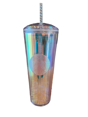 Authentic Starbucks 2020 Iridescent Clear Mermaid Shimmer Venti Tumbler 24oz
